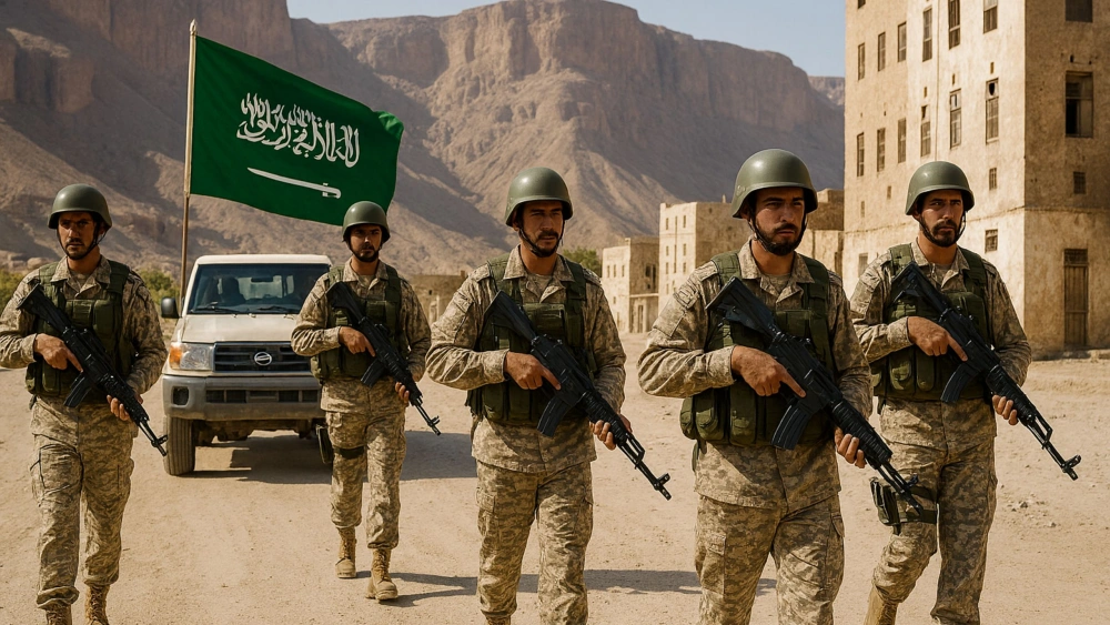 Ilustrasi pasukan dukungan Arab Saudi di Hadramaut, Yaman. [ftnews-copilot]